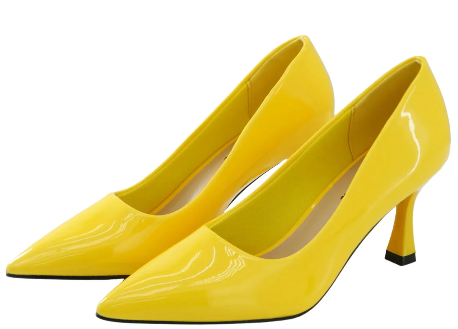 16702309, Nicola - Women's High Heel Shoes - Yellow Pat