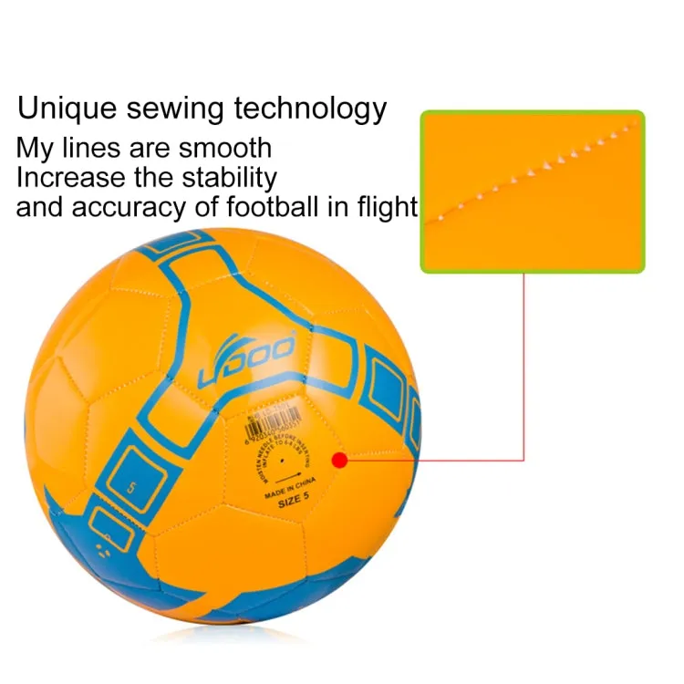 19cm PU Leather Sewing Wearable Match Football (Black   White)