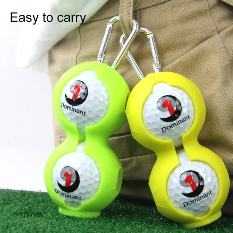 2 PCS Golf Silicone Double-ball Protective Sleeve (Yellow)