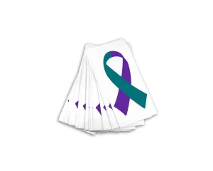 25 Small Suicide Ribbon Decals