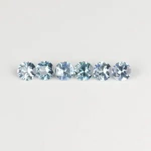 2.5mm Pale Blue Round Montana Sapphires - 114525