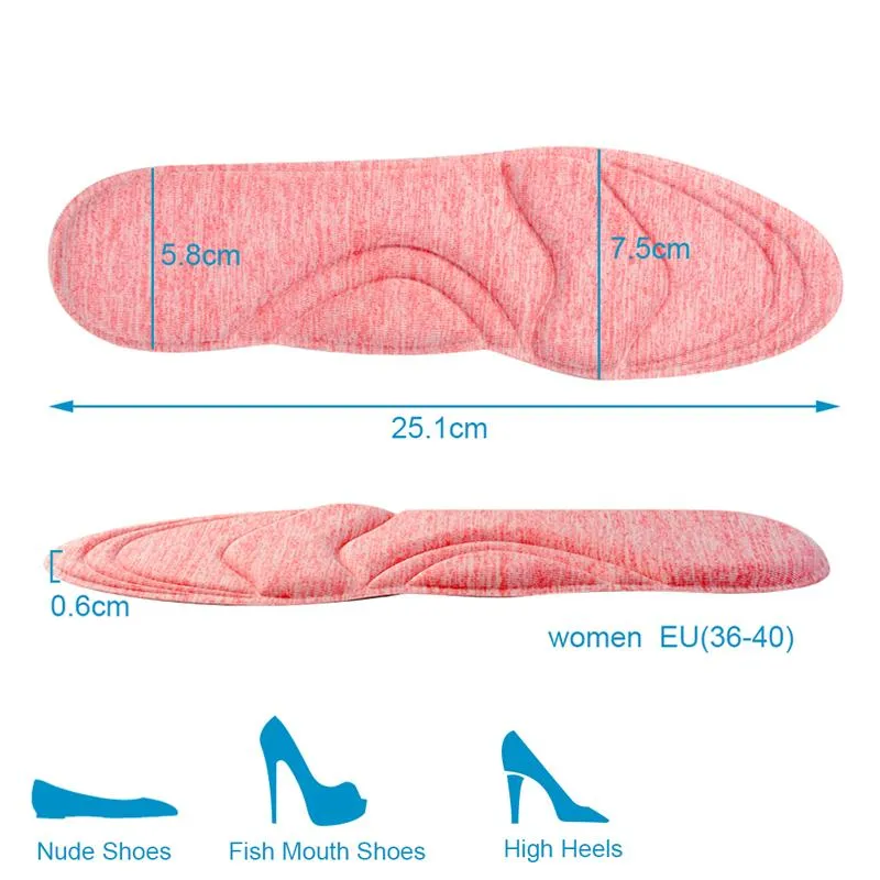 4D Sponge Orthopedic Shoes Insoles for Women