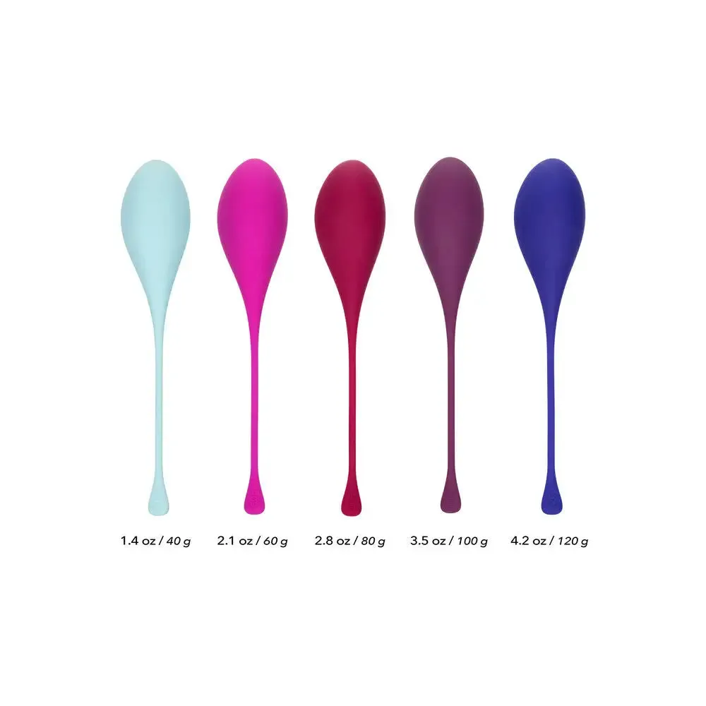 6.5-inch California Exotic Silicone Kegel Training 5 Piece Set