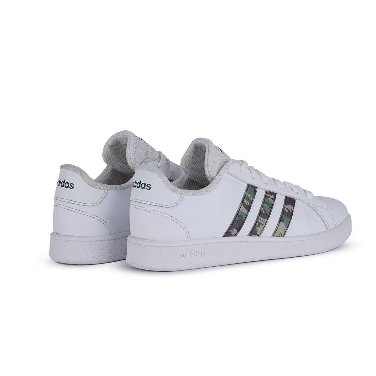 Adidas Grand Court Sport Shoes Leather White Colour For Women