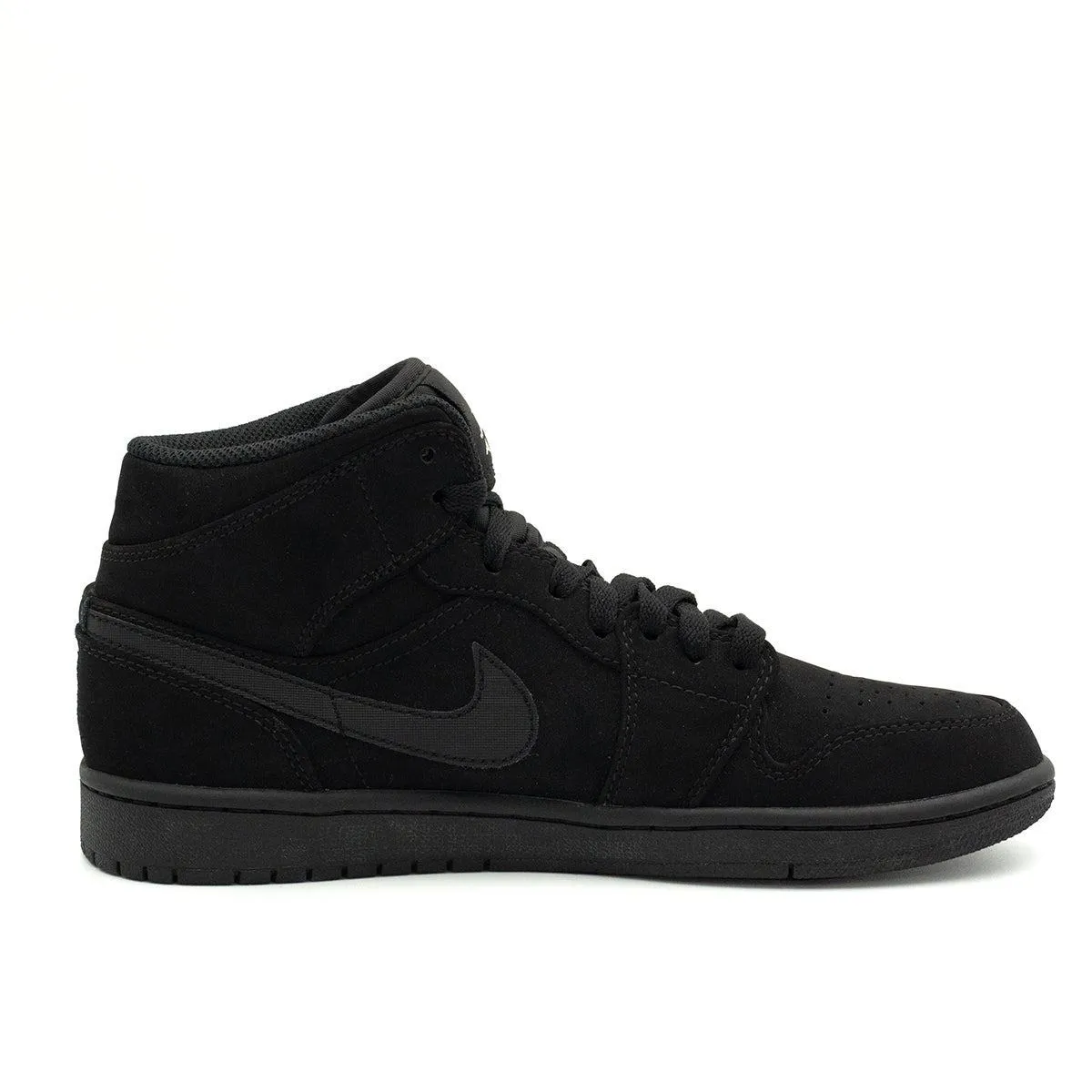 Air Jordan 1 High-Top Sneakers Leather Black Colour For Men