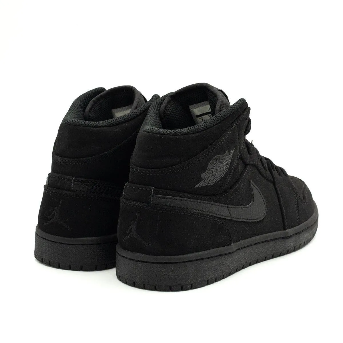 Air Jordan 1 High-Top Sneakers Leather Black Colour For Men