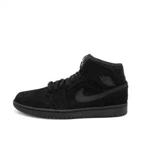 Air Jordan 1 High-Top Sneakers Leather Black Colour For Men