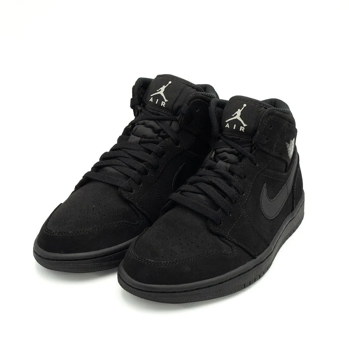 Air Jordan 1 High-Top Sneakers Leather Black Colour For Men