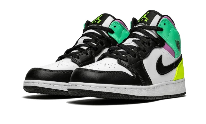 Air Jordan 1 Mid Pastel Black Toe (GS)