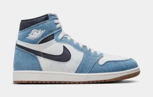 Air Jordan 1 Retro Hi Denim Mens Lifestyle Shoes (Summit White/Obsidian)