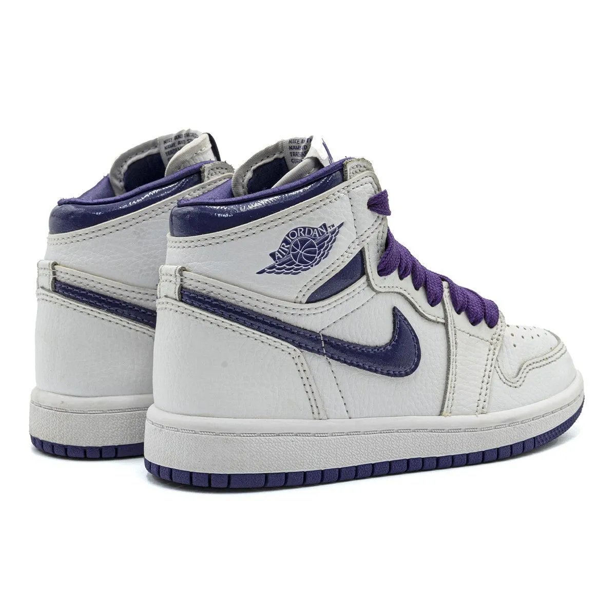 Air Jordan 1 Retro Sneakers Leather White Colour For Kids