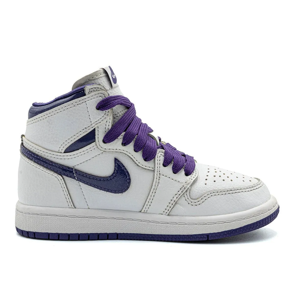 Air Jordan 1 Retro Sneakers Leather White Colour For Kids