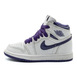 Air Jordan 1 Retro Sneakers Leather White Colour For Kids