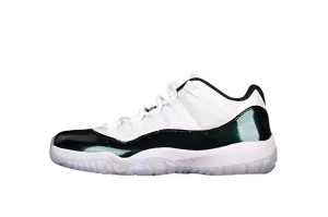 AIR JORDAN 11 RETRO LOW EMERALD WHITE/EMERALD RISE-BLACK