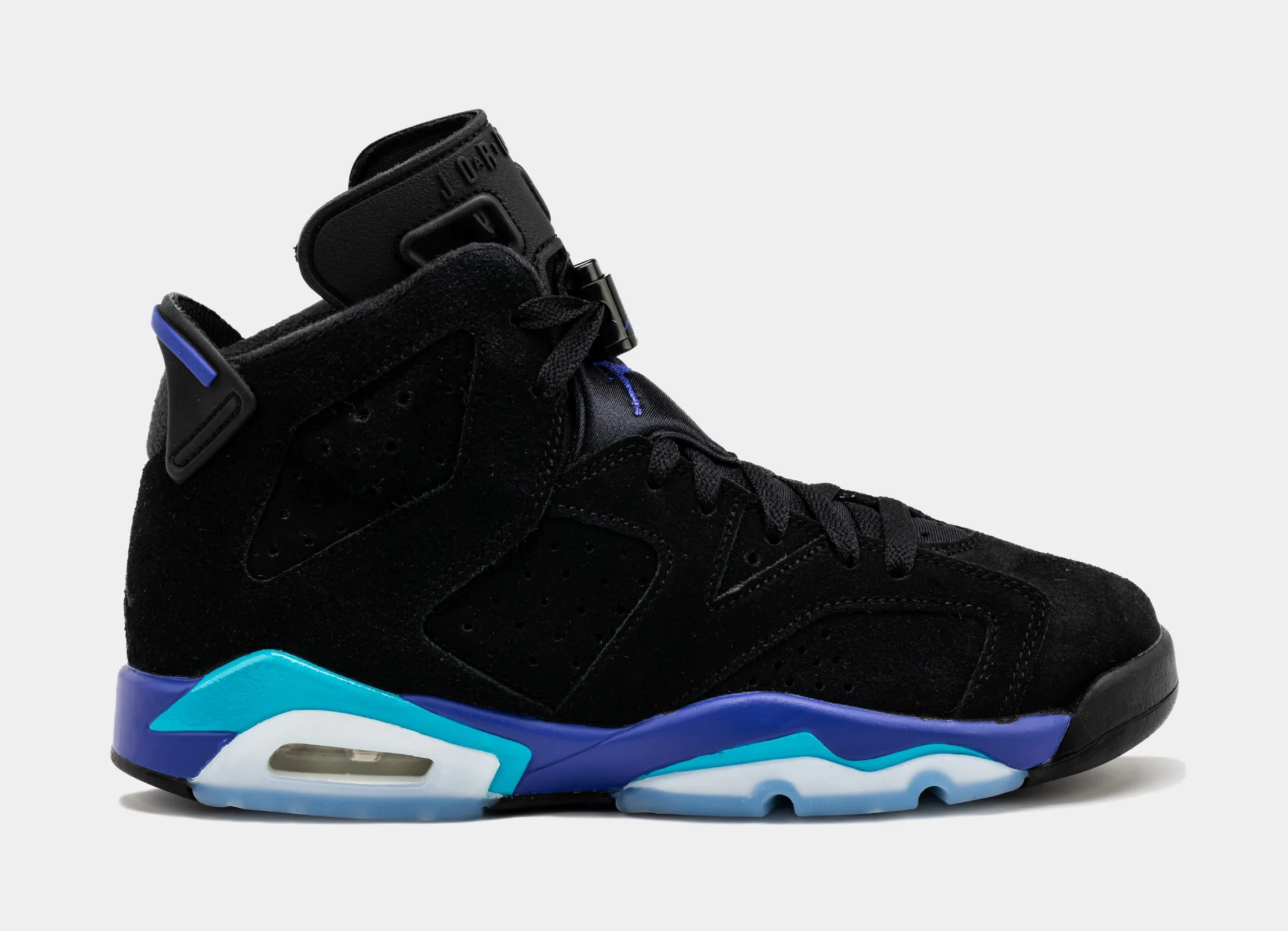 Air Jordan 6 Retro Aqua Grade School Lifestyle Shoes (Black/Aquatone/Bright Concord)