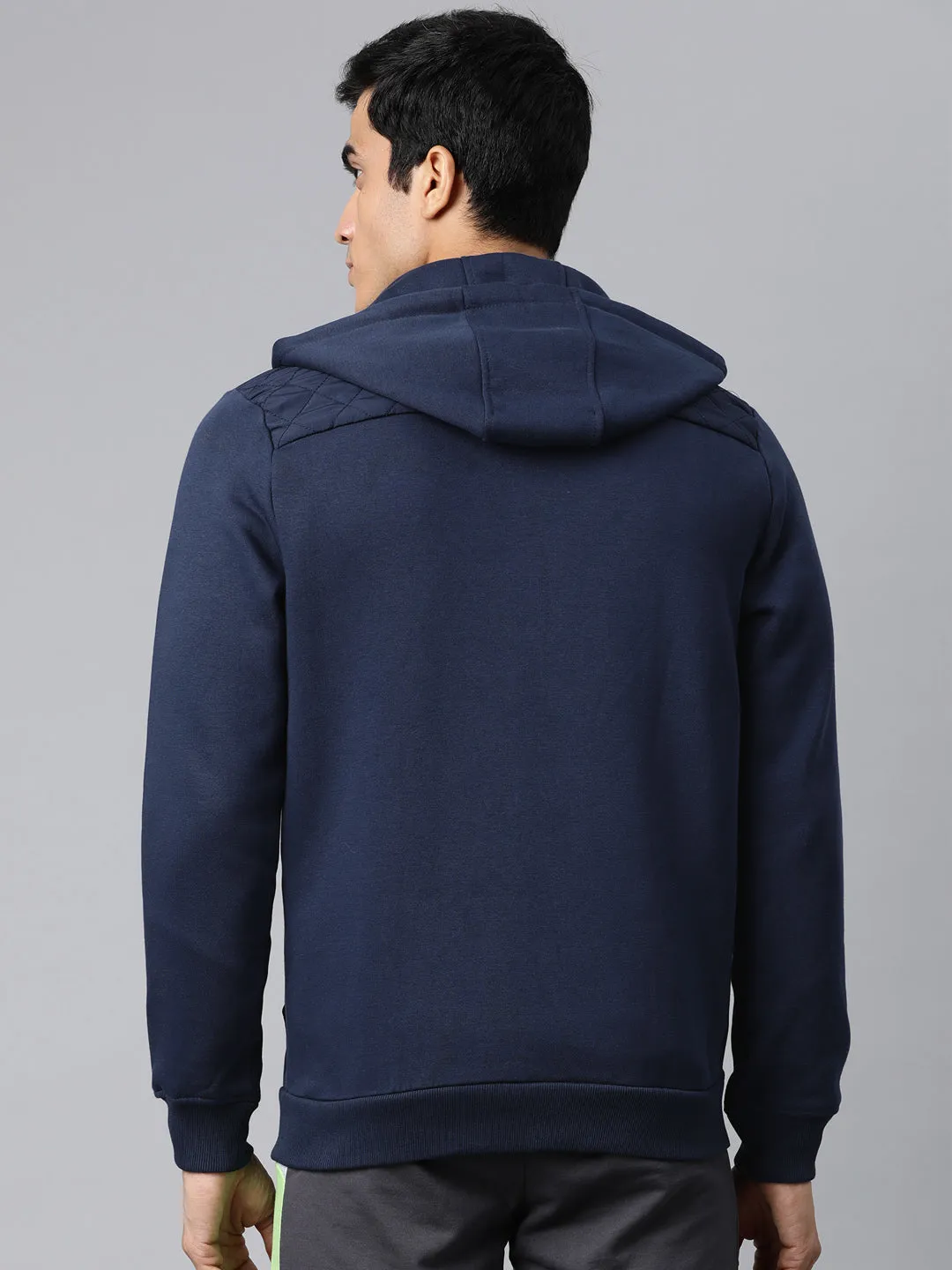 ALCIS Men Solid Blue Hoodie