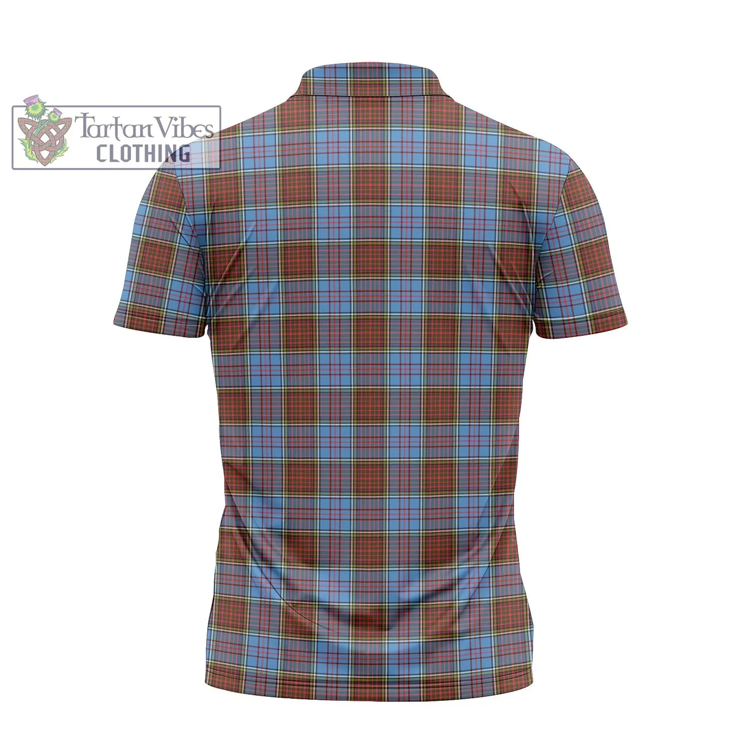 Anderson Modern Tartan Zipper Polo Shirt