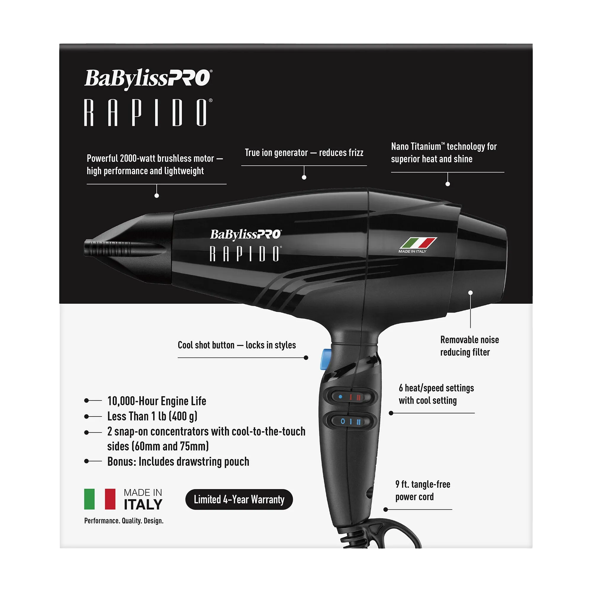 Babylisspro Rapido Dryer - Item No. BRAP1