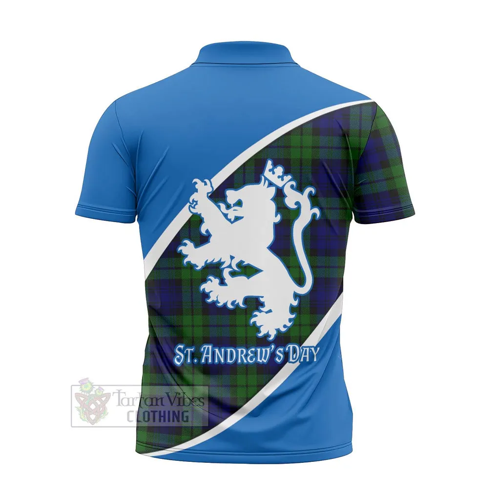 Bannatyne Family Crest Tartan Zipper Polo Shirt Celebrate Saint Andrew's Day in Style