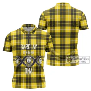 Barclay Dress Modern Tartan Zipper Polo Shirt with Family Crest DNA In Me Style