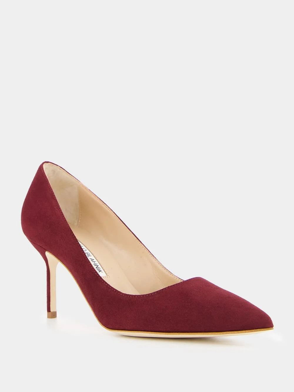 BB 70 Red Suede Pointed Toe Pumps