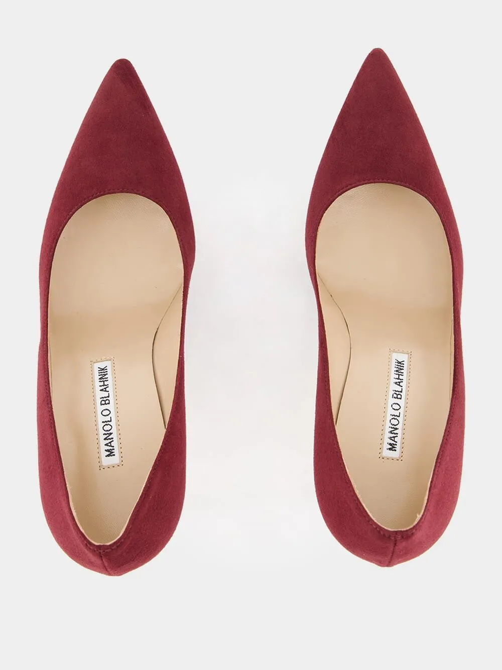 BB 70 Red Suede Pointed Toe Pumps