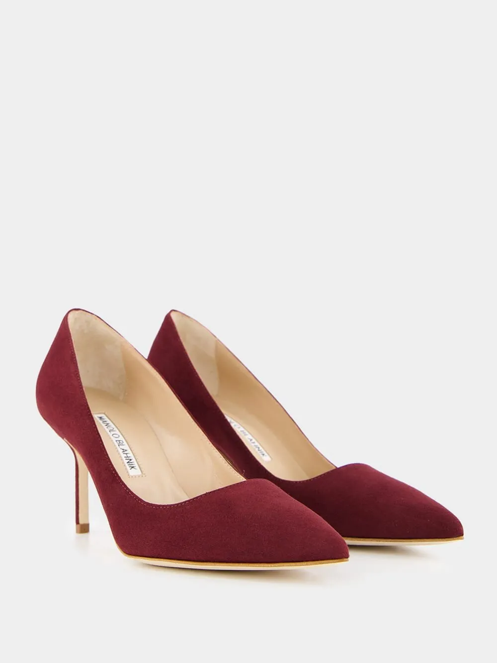 BB 70 Red Suede Pointed Toe Pumps