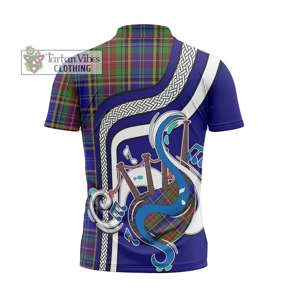 Beattie Tartan Zipper Polo Shirt with Epic Bagpipe Style