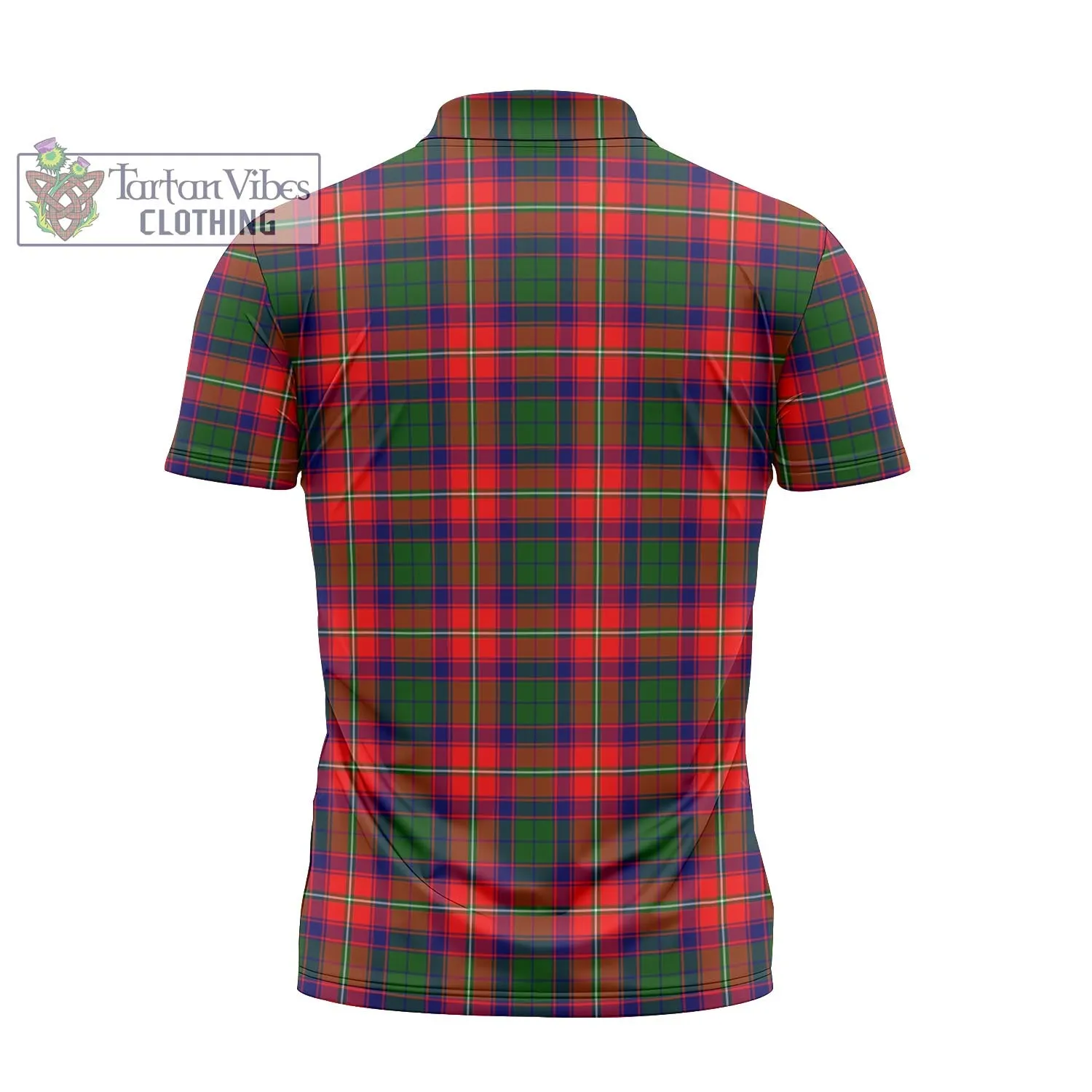 Belshes Tartan Zipper Polo Shirt