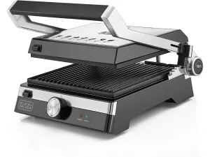 Black Decker 2000W Family Health Grill, Black/Silver, Cg2000-B5