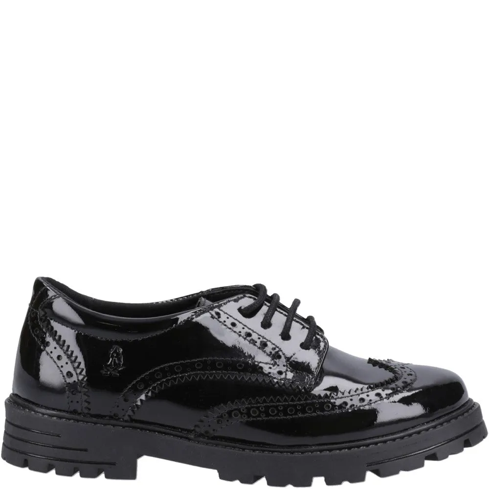 Black Maxine XL Patent Senior School Shoes