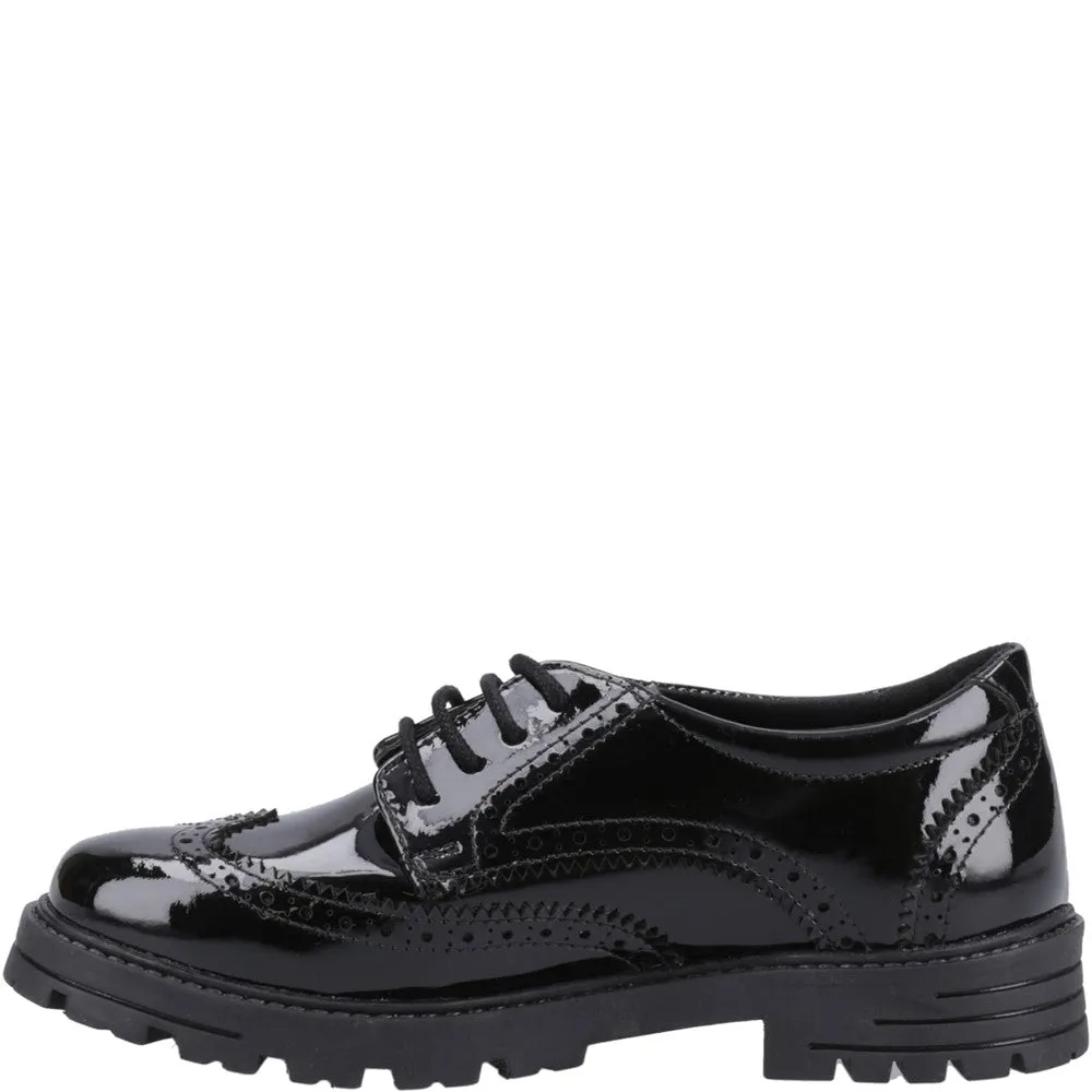 Black Maxine XL Patent Senior School Shoes