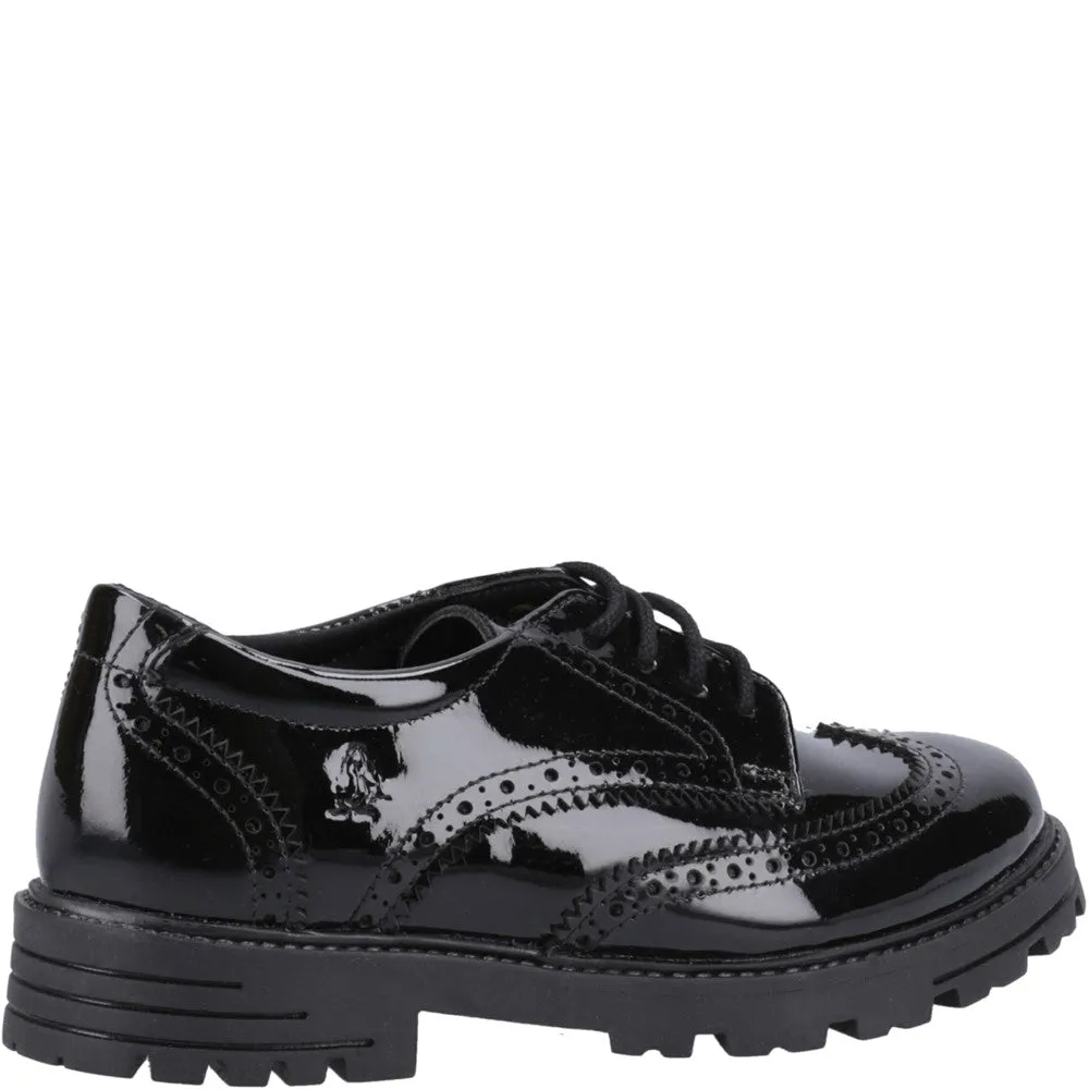 Black Maxine XL Patent Senior School Shoes