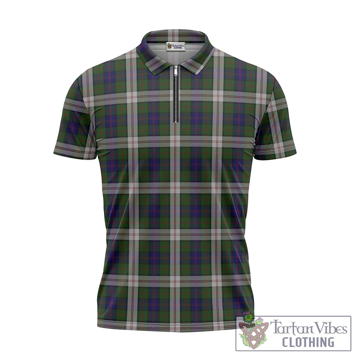 Blair Dress Tartan Zipper Polo Shirt