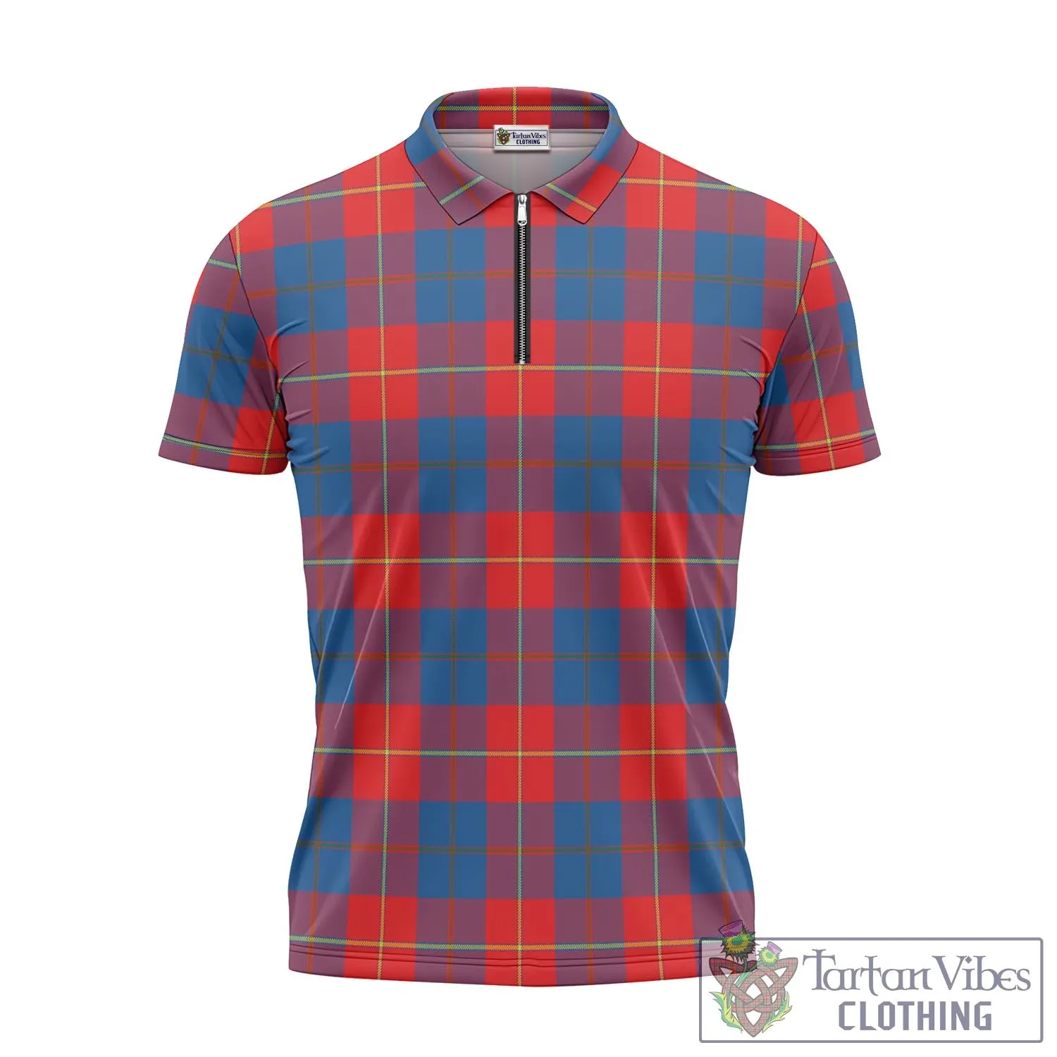 Blane Tartan Zipper Polo Shirt