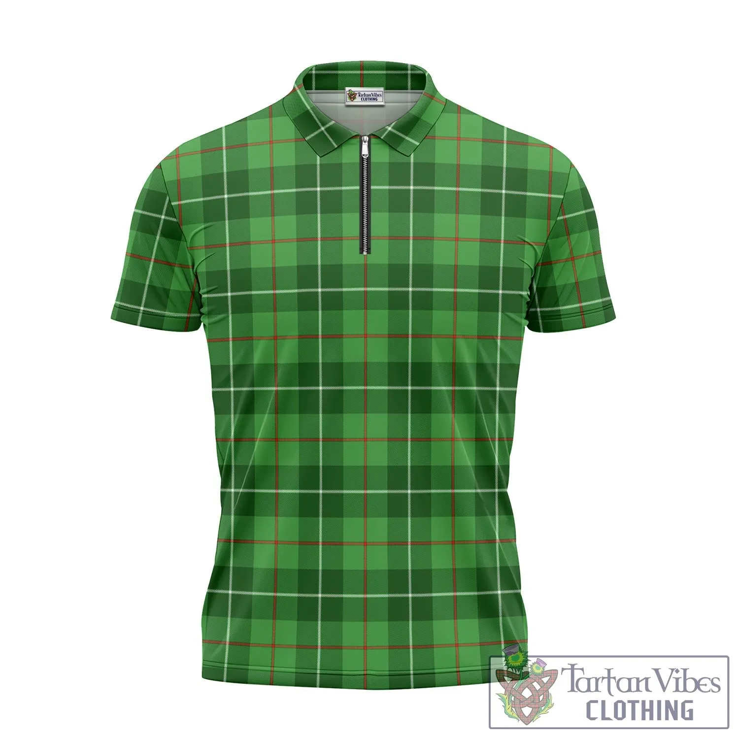 Boyle Tartan Zipper Polo Shirt