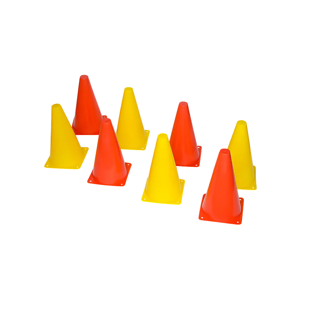 Bright 230mm Training Cones Set for Football Rugby (8 pcs)