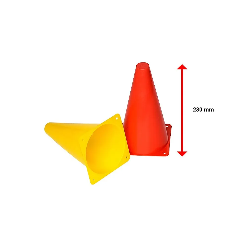 Bright 230mm Training Cones Set for Football Rugby (8 pcs)