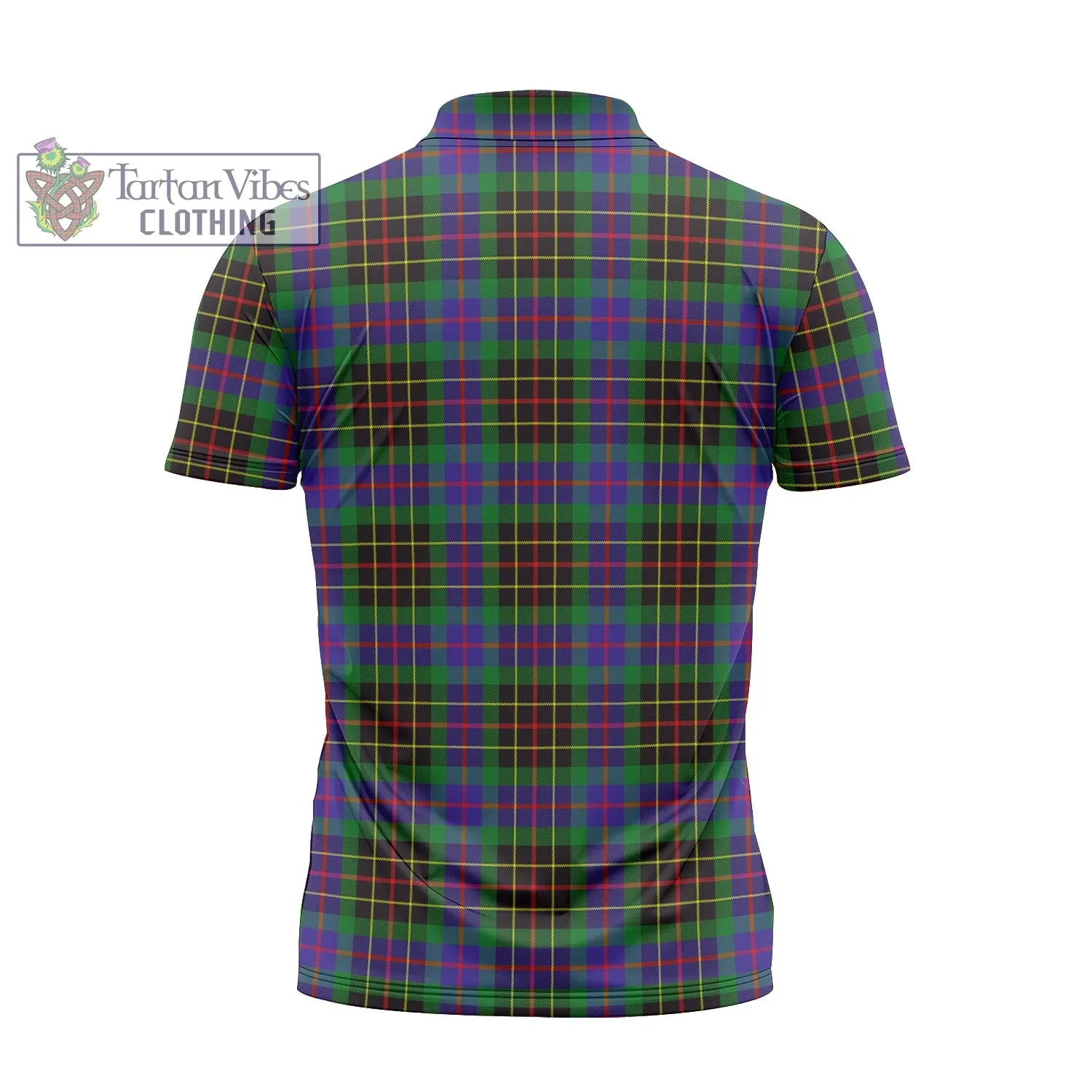 Brodie Hunting Modern Tartan Zipper Polo Shirt with Family Crest