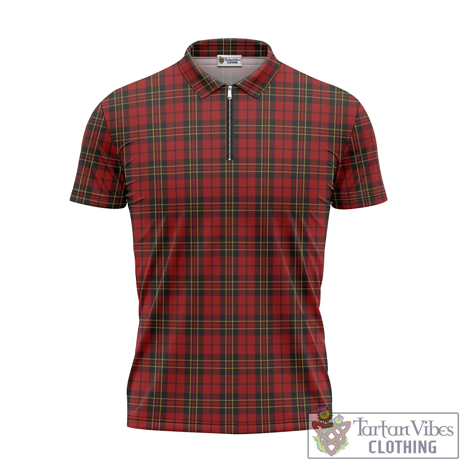 Brodie Tartan Zipper Polo Shirt