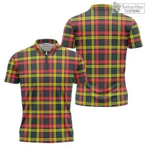 Buchanan Modern Tartan Zipper Polo Shirt