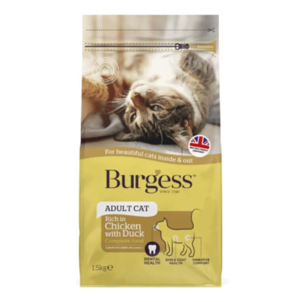 Burgess Chicken & Duck Adult Dry Cat Food