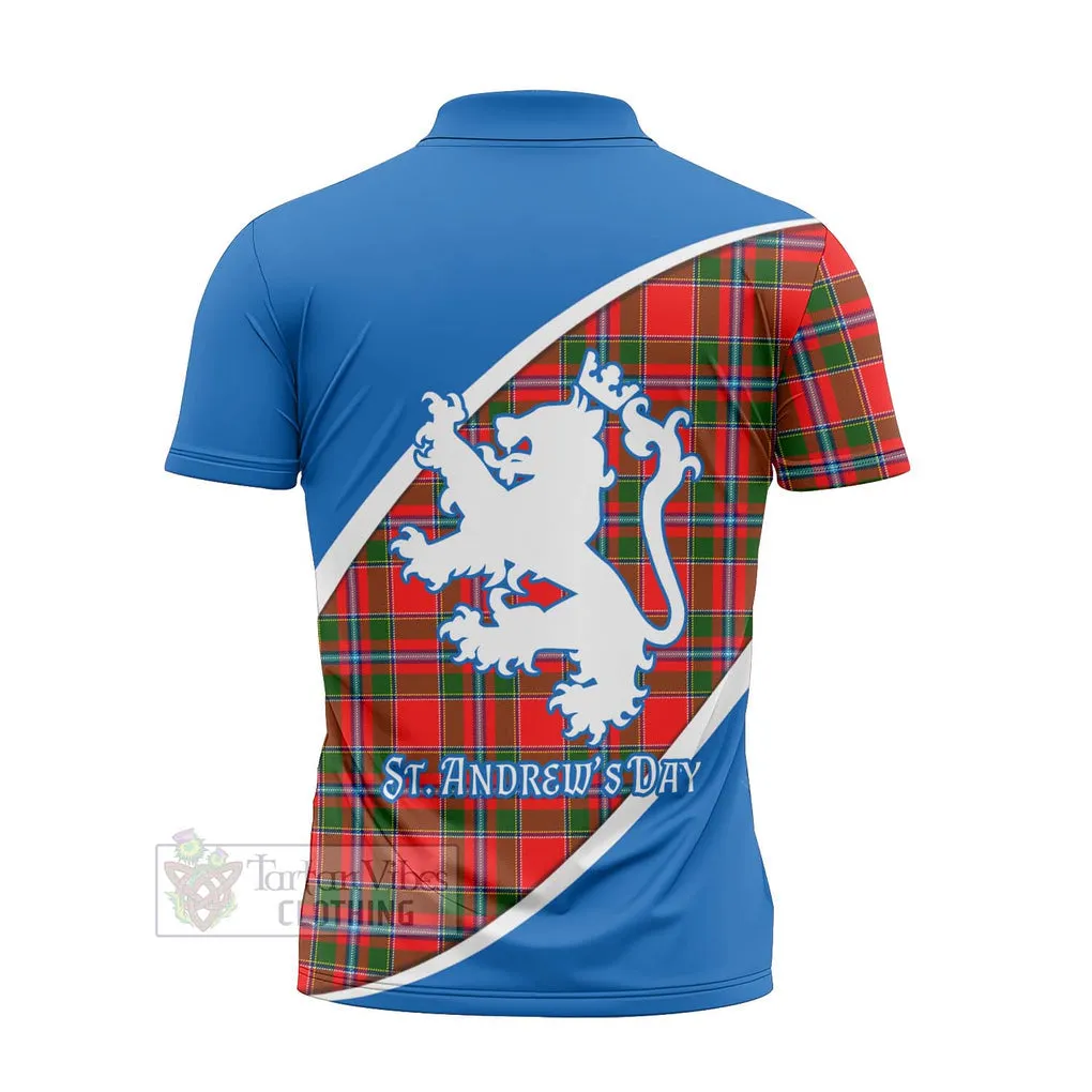 Butter Family Crest Tartan Zipper Polo Shirt Celebrate Saint Andrew's Day in Style