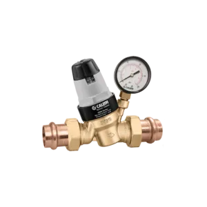 Caleffi 535651HA PresCal™ Pressure Reducing Valve, with Gauge (low lead, pre-adjustable), 3/4" Press Union