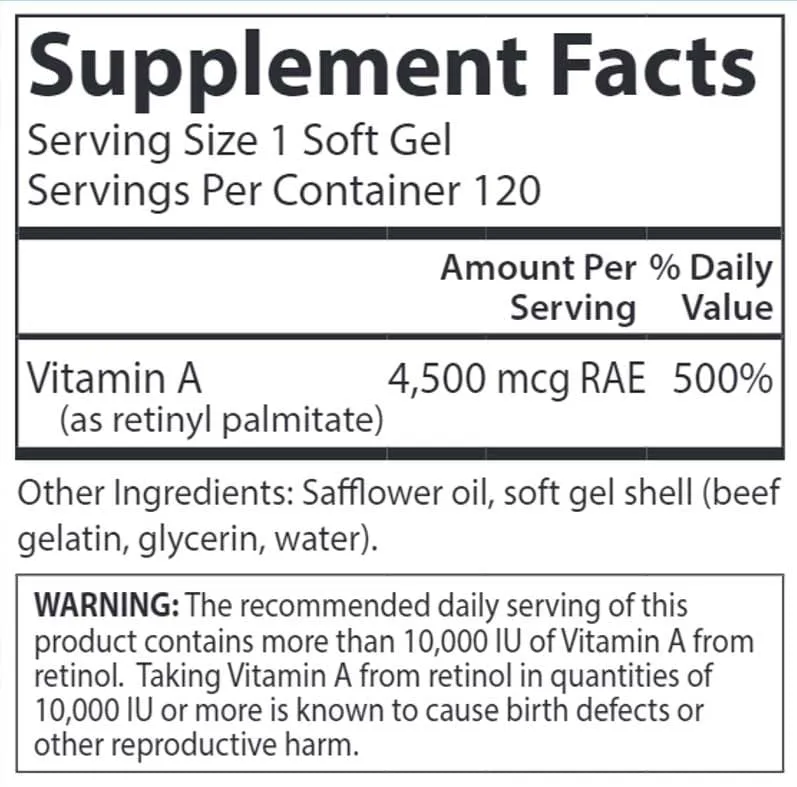 Carlson Labs Vitamin A 15,000 IU Palmitate