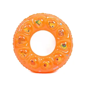 Cartoon Pattern Double Airbag Thickened Inflatable Swimming Ring Crystal Swimming Ring, Size:80 cm(Orange)