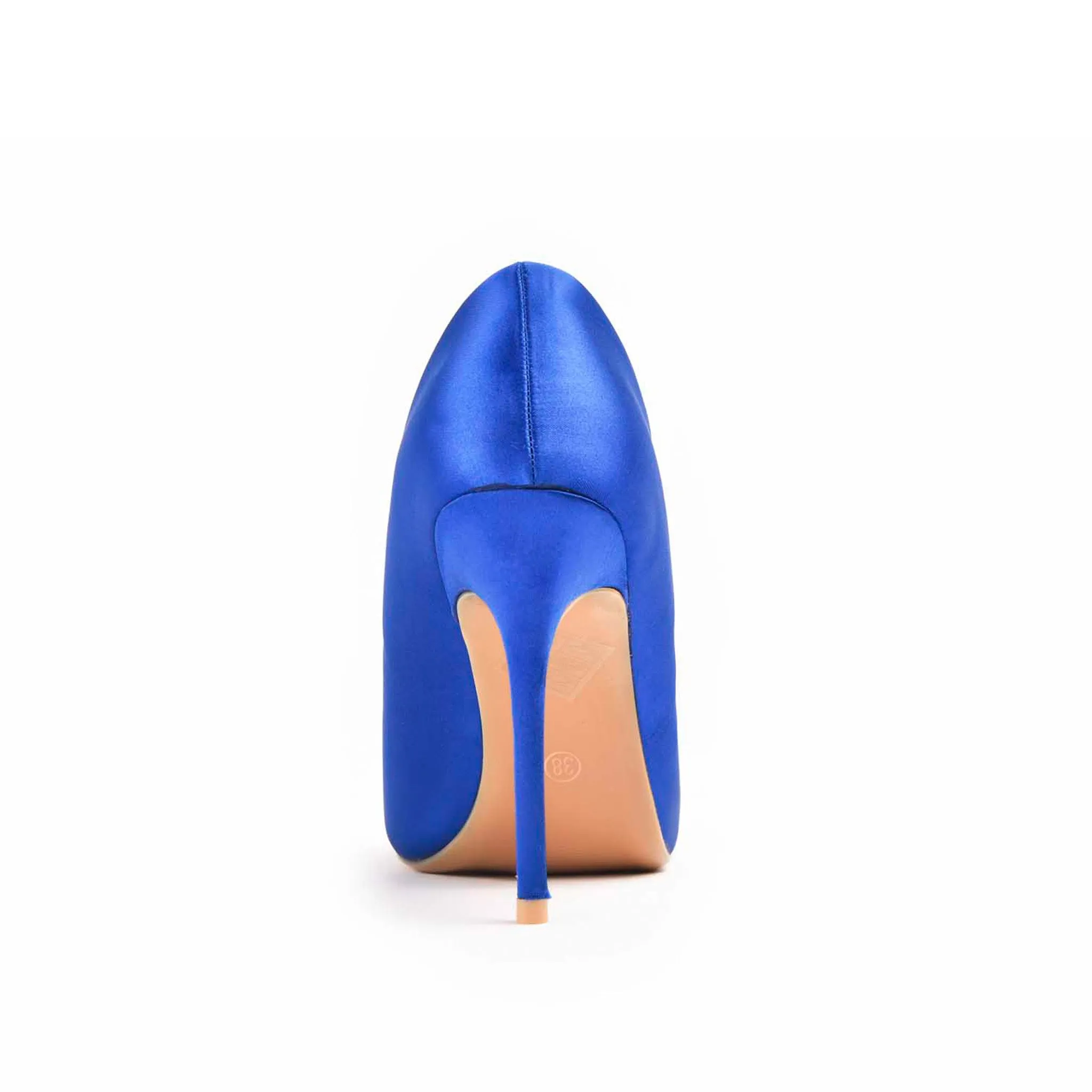 Chic Royal Blue Satin High Heel Pumps | 471M-Q