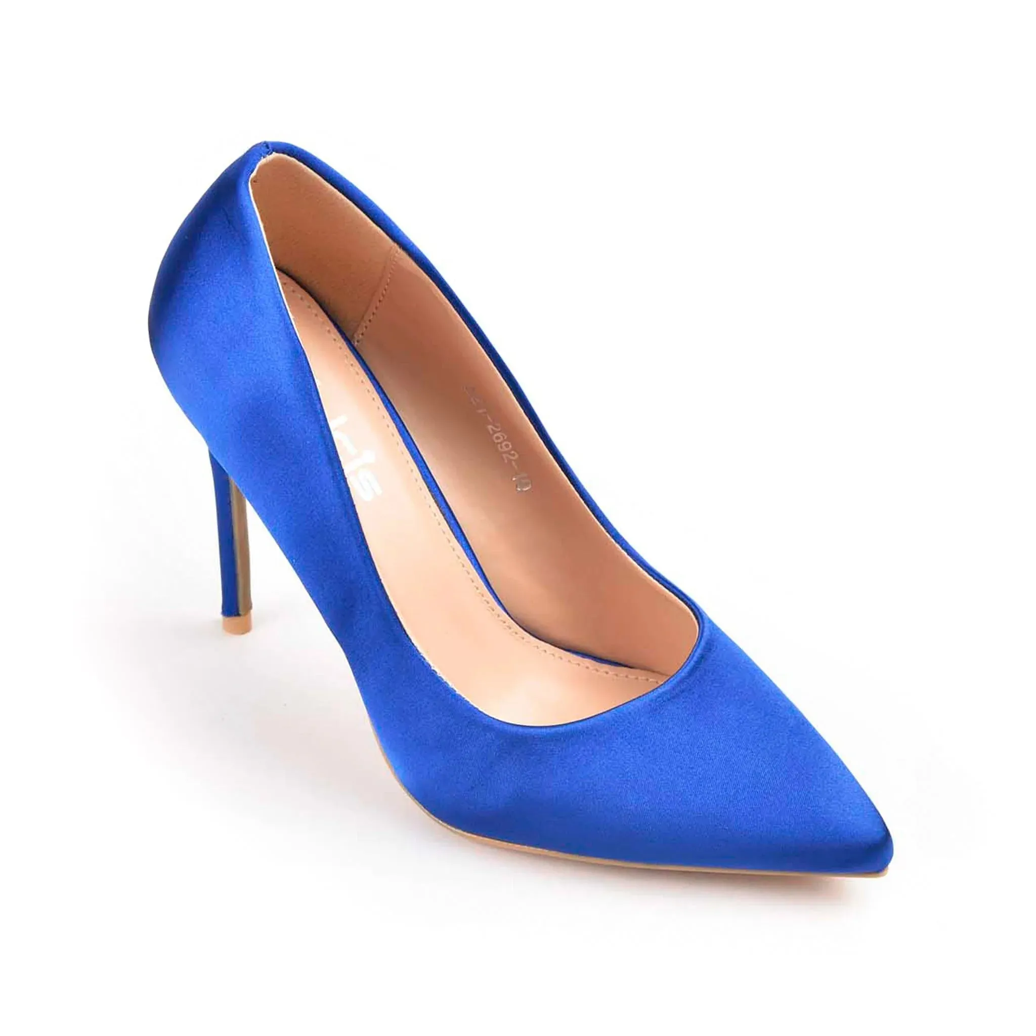 Chic Royal Blue Satin High Heel Pumps | 471M-Q