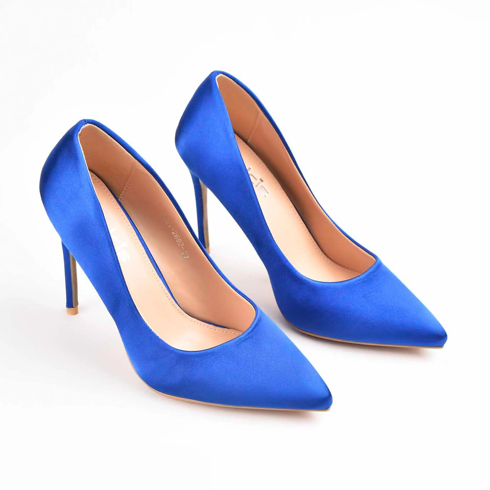 Chic Royal Blue Satin High Heel Pumps | 471M-Q