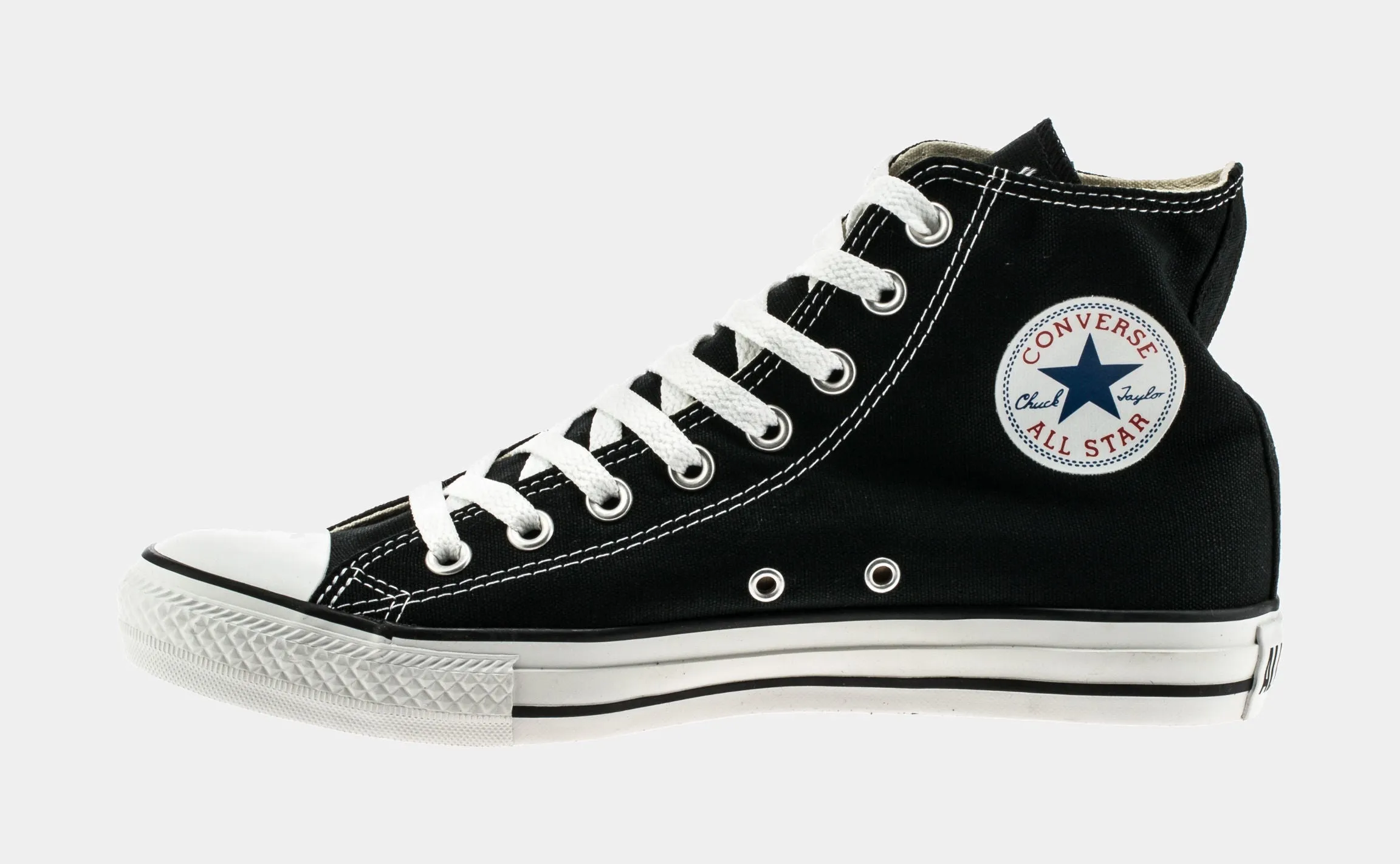 Chuck Taylor All Star Classic Colors High Solid Canvas Mens Lifestyle Shoe (Black)